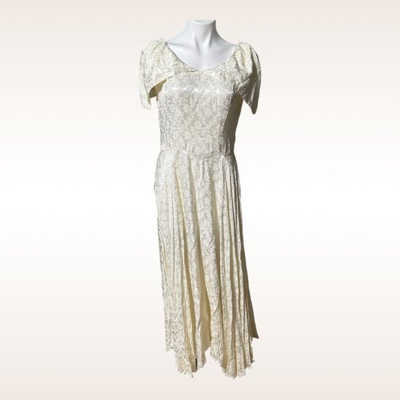 Handmade Vintage Wedding Dress & Slip-Sz S/XS